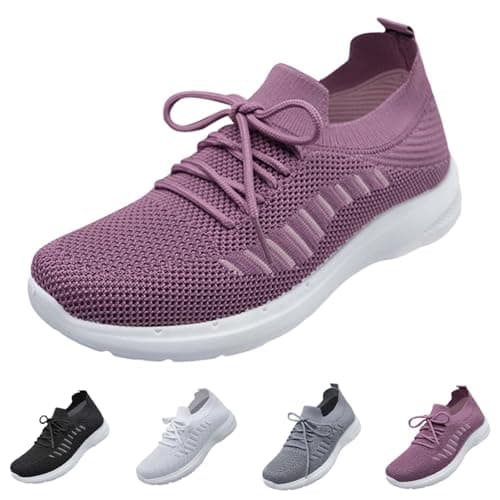 Generisch Scarpe da corsa da uomo con ammortizzazione, scarpe sportive con lacci, scarpe da ginnastica traspiranti, per attività all'aria aperta, resistenti all'abrasione, per il tempo libero, comode