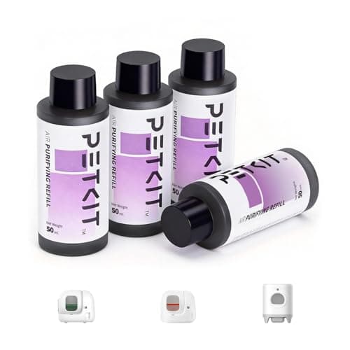 PETKIT Ricariche di Purificazione Dell'Aria per La Lettiera per Gatti Autopulente Pura X Pura Max 2, Ricariche di Rimozione Degli Odori Sostituite (4 Flaconi)