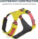RUFFWEAR Hi & Light Dog Harness, No Pull Harness for Dogs Small, Medium Large & XL. Fully Adjustable Lightweight Harnesses with Aluminium Lead Attachment Portal & ID Bag, Lichen Green (XS, 43-56cm) - 3
