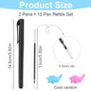 AOZUO Bolígrafos mágicos y recambios para cuaderno de práctica mágica, libros de trabajo de escritura a mano ranurados para niños, libro de práctica de escritura que desaparece, bolígrafo de tinta - 3