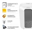 Fellowes Aktenvernichter 11 Blatt (P4), Papierschredder mit Partikelschnitt für Homeoffice und Büro, Powershred LX70, Schredder mit 18L Papierkorb und Sicherheitssperre, 4x40mm Cross-Cut Datenschutz - 2