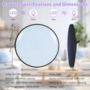 Refein Smart LED Ceiling Light Dimmable, 24W Flush Led RGB Colour Changing Ceiling Light Compatible with Alexa & Google Home 30CM Ceiling Lamps for Bedroom Bathroom Living Room (2700-6500K) - 9