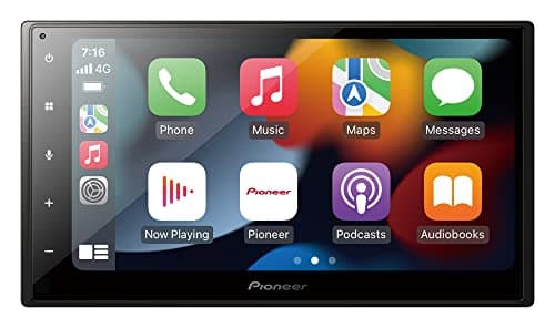 Pioneer SPH-DA360DAB-F, Ricevitore multimediale 2 DIN, pannello touch capacitivo da 6,8", con Wi-Fi, Apple CarPlay, Android Auto e DAB+, inclusa pellicola protettiva per display