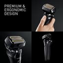 Panasonic ES-LS9A Wet & Dry 6-Blade Electric Shaver for Men - Precise Clean Shaving with Cleaning & Charging Stand - 9