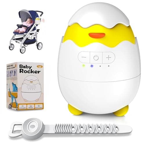 Robofun Baby Rocker, Mecedora automática para Cochecito - portátil, Mecedora suave, temporizador de 30/60/90 minutos, carga USB-C, 3 ajustes de intensidad - Apta para todos los cochecitos