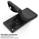 ESTH® Liquid Silicone Case for Oppo Find X7 Ultra with Anti-Germ Protection, Anti-Scratch Soft Microfiber Lining, High Resilience Gel Rubber Full Body Shockproof Cover, Black - 7