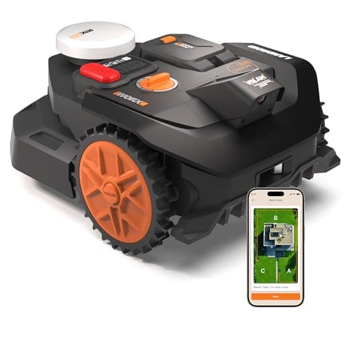 WORX Landroid Vision AI RTK WR304E para 400 m², mapeo automático, módulo RTK, detección Inteligente de obstáculos, estación de Carga Flexible, batería PowerShare