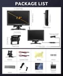 Digitale Senza Fili Telecamere Retromarcia Kit, 7 Pollici IPS Monitor con Visione Notturna IP68 Impermeabile, BSD, Image Flip, Wireless Telecamera Posteriore Auto Camion/Bus/Furgone/Camper/Rimorchio - 8