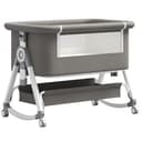 YAZOCO Cuna 3 en 1, Cuna de colecho, Crib Mecedora, Ajuste de Altura e inclinación del colchón, 4 Ruedas con Freno, Colchón Ergonómico (Gris) - 1