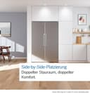 Bosch Serie 4 Freistehender Kühlschrank 186,2 x 59,5 cm, KSN36VLCG, 402 L Kühlen, Total No Frost, VitaFresh XXL 0°C, Multi Airflow, Leise Betrieb, Home Connect, Metall-Optik - 18
