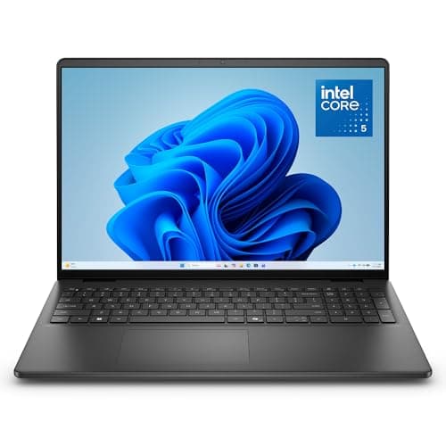 DELL 16 Ordenador Portátil DC16250, 16" 2K WVA Antirreflejos 16:10, Intel Core 5 120U, 16GB RAM, 512GB SSD, Intel UHD, Windows 11 Home, QWERTY Español, Negro Carbón (Adaptador Vendido por Separado)