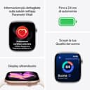 Apple Watch Series 11 GPS, Cassa 42 mm in alluminio grigio siderale con Cinturino Sport nero - S/M - 2