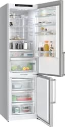 Siemens KG39NAIAU iQ500 Freistehende Kühl-Gefrier-Kombination, Gefrierbereich unten, 363 l, Total noFrost, hyperFresh, extrem leise, LED Beleuchtung, 203 x 60 cm, Gebürsteter Stahl AntiFingerprint - 3