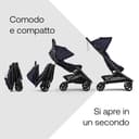 Bugaboo Butterfly 2 Passeggino Leggero da Viaggio Dimensioni Cabina, Portatile, Piegabile con Una Mano, con Seduta Reclinabile, Cestino Portaoggetti e Tracolla - da 6 Mesi a 4 Anni - Deep Indigo - 5