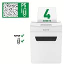 Leitz IQ 80940000 4M Premium - Document Shredder Micro Security Cut P5, Capacity 4 Sheets, 14 Litre Bin, White - 3
