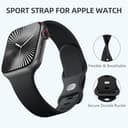 Dirrelo Compatible with Apple Watch Strap 44mm 45mm 46mm 42mm 49mm Women Men, Soft Silicone Sport Band Replacement for iWatch Apple Watch SE 3 2 Series 11 10 9 8 7 6 5 4 3 2 1 Ultra 3 2 Straps, Black - 2