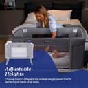 Chicco Next2Me Forever Co-Sleeping Crib and Cot - Suitable from Birth up to 4 Years - 11 Adjustable Height Positions - Air Flow - Toddler Bed Compatible - Ash Grey - 3