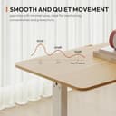 FLEXISPOT FQ Pro Escritorio Elevable Eléctrico 120x60cm, Mesa Elevable con Tablero Entero, Retroceso Ante Obstáculos, 4 Función de Memoria, Standing Desk para Oficina & Hogar y Teletrabajo, Arce - 5