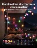 Govee Catena Luminosa Esterno, 15M Lampadine LED RGBIC Bianco Caldo, Controllo APP WiFi con Alexa Luci da Esterno, IP66 Impermeabile, 111 Modalità di Scena, Adatto per Giardino, Balcone, Gazebo - 4