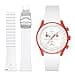 Bands for Omega Swatch Watch,Fluororubber Strap Compatible with Omega x Swatch Moonswatch 20mm Watch,Quick Release Waterproof Replacement Strap for Swatch Omega Men Women (for 20mm watch, White) - 1