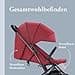 Inglesina Sketch Pushchair Lightweight and Compact, Red, Comfortable, up to 17 kg, One-Handed Fold, UPF 50+ - 2