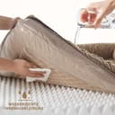 FURTIME Cama ortopédica para perros grandes, cesta para perros de Memory Foam XL, extraíble y lavable, antideslizante, sofá para perros con borde alto, color marrón, 107 x 81 x 19 cm - 4