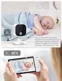 GHB Baby Monitor Video e Audio 5", Telecamera Neonato con Schermo IPS 5000mAh, Visione Notturna, Sensore di Temperatura, VOX, Ninnananna - 7