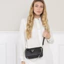 GUESS Noelle Double Pouch Crossbody, Bag Women, Negro, One Size - 3