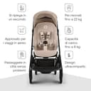 Bugaboo Butterfly 2 Passeggino Leggero da Viaggio Dimensioni Cabina, Portatile, Piegabile con Una Mano, con Seduta Reclinabile, Cestino Portaoggetti e Tracolla - da 6 Mesi a 4 Anni - Desert Taupe - 3
