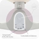 Mecedora MoMi KENANI SAND para niños de hasta 9 kg, con pantalla LED, mando a distancia, Bluetooth, arnés de 5 puntos, barra y juguetes, alimentada por pilas y/o electricidad - 4