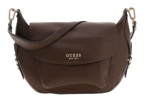 GUESS Marsha Flap Shoulder Bag, Espresso, One Size, Marsha Flap Shoulder Bag