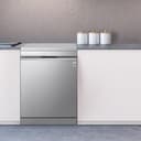 LG DF587HVS Lavastoviglie Libera Installazione Classe A -10%, 14 Coperti, Lavaggio a Vapore TrueSteam, LED Esterno, Sistema QuadWash, 4 Bracci Irroratori, Serie 5, Auto-Apertura, 43dB, Wi-Fi, Grigia - 10