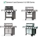 GFTIME 43.4cm Porcelain Steel Flavorizer Bars for Weber Genesis II/LX 300 Series II E-310, II E-330, II E-335, II S-335, II LX S/E-340 (2017 and Newer) Gas Grills, Heat Plates for Weber 66032/66795 - 3