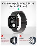 ESR 2er-Set Armorite Panzerglas für Apple Watch Ultra 3/2/1 (2025/2024/2023/2022, 49 mm), Militärischer Schutz, Gehärtetes Glas mit Aluminiumlegierungsrahmen, Kratzfest, Schwarz - 2