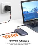 NOVOO USB C Docking Station 4K@60Hz Dual HDMI Gigabit Ethernet 8-in-1 USB C Hub Adapter mit Dual HDMI,PD 100W,2 USB-A, SD&TF für MacBook Air/Pro M2, Dell, XPS 15,HP, Lenovo und mehr Typ C Geräten - 6