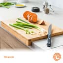 MasterChef Tabla de Cortar Cocina en Madera, Encimera de Bambú para la Carne, Jamon, Pan, Quesos, Tablero de Corte con Ranura para Jugos y Borde, Natural, Sostenible - 2