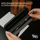 Wordsworth and Black Ballpoint Pen Set - Atemberaubender Luxus-Stift aus Bambus Schwarzholz, Goldfinish, nachfüllbar, bester Kugelschreiber für Männer & Frauen - 2