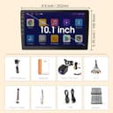Haudio 2 Din Car Radio with Wireless CarPlay & Android Auto, 10.1 Inch Screen Car Stereo with Mirror Link, GPS, Voice Control, SWC/FM/AM/RDS, 25 Sets UI Fit All Cars With Rear Camera 2+64G - 8