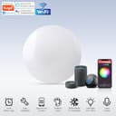 CANMEIJIA LED Ceiling Light, Dimmable 24W RGB Ceiling Lights 3000-6500K with Remote Control, IP44 WiFi Flat Ceiling Light, Supports Alexa and Google for Bedroom, Living Room, Bathroom, White - 2