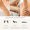 3 Stück Vergoldet Kleeblatt Armband Damen - Kristallen Tennis Armband 6mm Breit Cubic Zirkonia Armreif für Frauen, Wasserfester Tennisarmband mit Edelstahl Armbänder Set Geschenke für Damen, GWeiß - 5