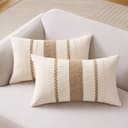 Aisybaklyn Algodón Lino Fundas de Cojines 30x50 cm 2 Piezas Boho Chic Decoracion Marrón Funda Cojin Sofa Textura Tejida Decoracion Hogar Moderno para Sofá Cama Silla Habitacion Oficina Salón - 9