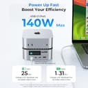 RayCue All-in-One Charger Dock for Mac mini M4, Aluminum Mac mini M4 Dock Hub Stand with 8TB NVMe/SATA SSD Enclosure, 165W Power Delivery, 4K60Hz HDMI, Smart Display, SD/TF 4.0, 10G USB A/C, Audio - 4