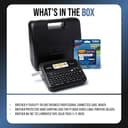 PT- D610BT Business Label Maker Bundle con BK/WE TZe nastro laminato Value Pack (1/2") e custodia protettiva rigida originale (3 pezzi) - 9