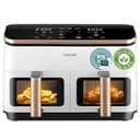 Cosori Grande Freidora de Aire-True Metal-8,5 Litro Doble Cesta Air Fryer-Alta Potencia y 55 % Eficiencia Energética-Temperadura Dual（35-230℃）-10 Modos-Panel Táctil Multifunción-Máx 10 Personas-Blanca - 1