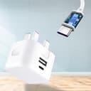 For Realme GT6 GT5 GT Neo6 12 Pro 11 Pro 10 Pro C67 C65 C55 Charger Plug and Cable [20W Dual Port] [5A Fast Charging] UK Mains Adapter USB-A to USB-C Braided Charger Cable - 7