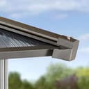 TOOLPORT Gazebo da Giardino 3x3 m telaio in alluminio tetto in policarbonato da ca. 8 mm senza teli laterali - 6