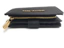 Michael Kors Jet Set Travel Saffiano Leather Bifold Zip Coin Wallet, Black Saffiano, M, Bifold Wallet - 2