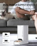 PETKIT Automatic Cat Feeder, 2.4GHz Auto Cat Feeder with App Control 3L, Low Food & Blockage Sensor, 304 Stainless Steel Bowl, Fresh Lock Technology,1-30 Meals/Day Anti-Clog Pet Feeder, White - 6