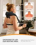 CooCoCo Cordless Neck Masasger for Neck Pain, 6D Shiatsu Back Massager with Advanced Heat, Larger Size Shoulder Massager, Valentines Gifts for Him Her Men Women - 2