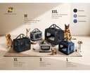Zedelmaier Hundebox Faltbar Hundetransportbox, XL 81x58x56cm, robust Transportbox für Hund & Katze Groß Hundetasche Auto Haustiertransportbox für Unterwegs & Zuhause Schwarz - 9